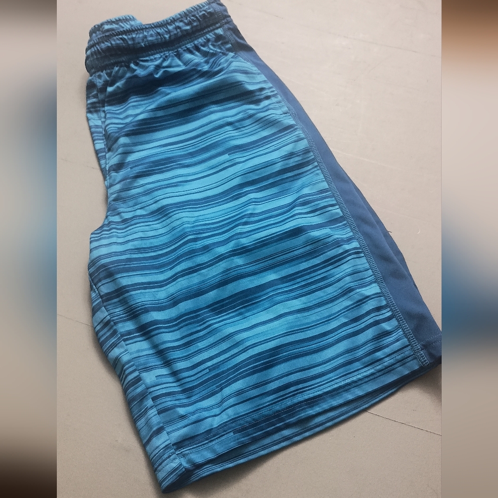 Blue Striped Kids Shorts